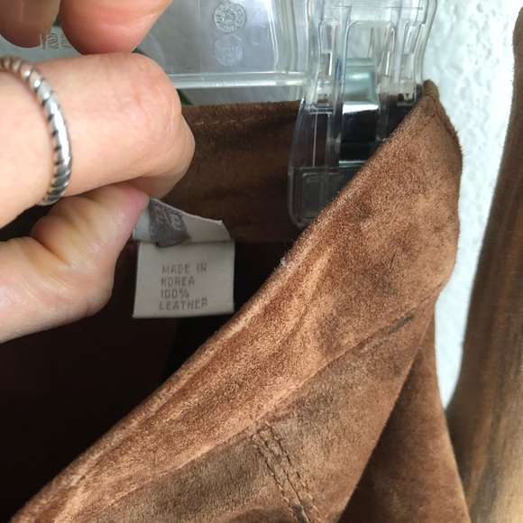 SOLD-Vintage Esprit Leather Skirt - Picture 5 of 7